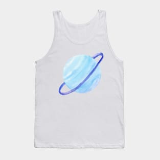 Uranus Watercolor Illustration Tank Top